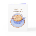 Cat in Coffee Card