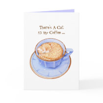 Cat in Coffee Card