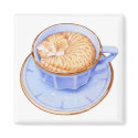 Cat in Coffee magnets