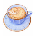 Cat in Coffee Kids T-shirt