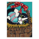 Cat in Easter Basket Note Card cards