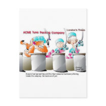 Cat In Fish Factory Funny Gifts & Collectibles postcards
