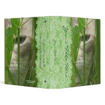 Cat in Grass Customizable 1" Binder