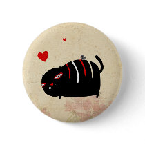 Cat in Love Button by Krize