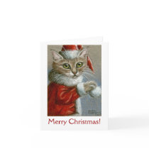Cat in Santa Hat, Merry Christmas! Note Card