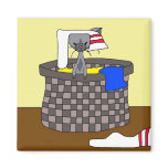 Cat in the Laundry (Meet the Mews) Magnets