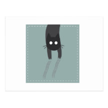 Cat in the pocket postcard