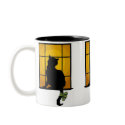 Cat in The Window Customizable Halloween Mug