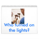 cat in wall, Who turned on the lights? calendars