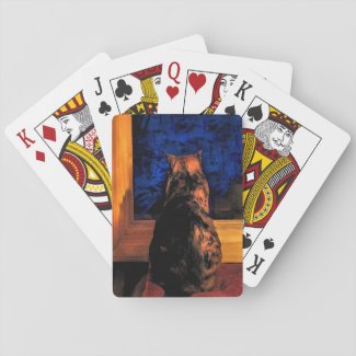 Cat in Window Playing Cards