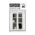 Cat in Window Stamp by floatinglemons Cat in Window Stamp