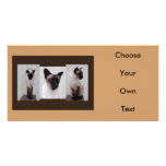 Cat 'Inoe' tryptich Personalized Photo Card