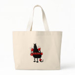 Cat into the rain tote bags