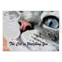 Cat is Watching Card cards