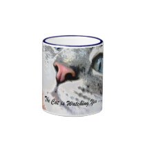 Cat is Watching Mug mugs