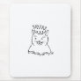 Cat King - fun feline royalty art drawing design Mousepad