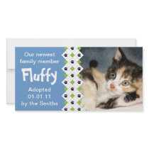 Cat/Kitten Adoption Announcement Photo Card Template