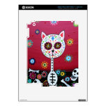 CAT KITTY  DAY OF THE DEAD IPAD SKIN