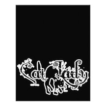 Cat Lady Black & White Personalized Letterhead