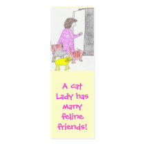 cat lady friends bookmark business cards by KatAnnette cat lady friends bookmark business cards