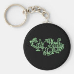 Cat Lady Green Keychain