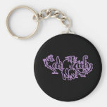 Cat Lady Purple Key Chain