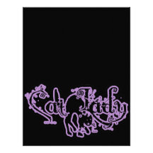Cat Lady Purple Letterhead Template