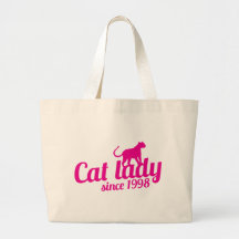 cat lady since 1998 canvas bag