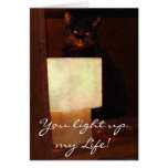 Cat & Lamp Fun Valentines or Romantic Lover's Card
