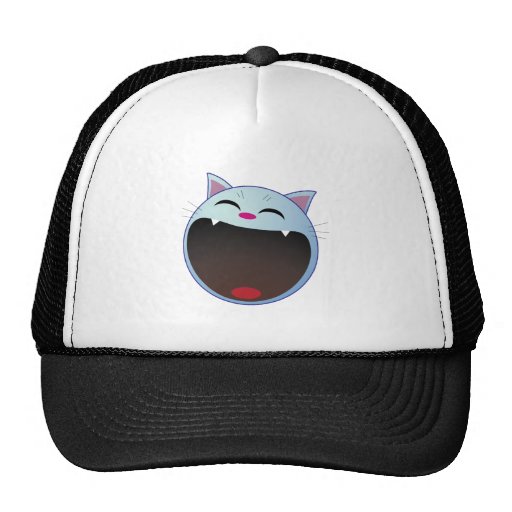 cat laughing hats
