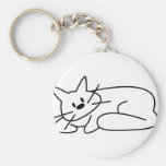 Cat Laying Down Keychains