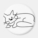 Cat Laying Down Refrigerator Magnet