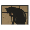 Cat Licking its Paws cards