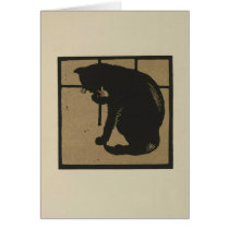 Cat Licking its Paws cards by Animalia Cat Licking its Paws cards