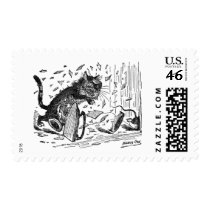 Cat Loses Dinner When Mouse Escapes Stamp