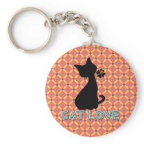 Cat Love Keychain