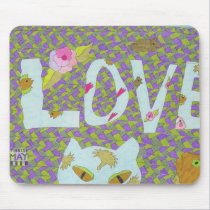 Cat Love mousepads by theresemay Cat Love mousepads