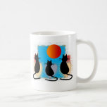 Cat Lover "Black Cats in the Window" Coffee Mug