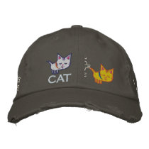 Cat Lover Embroidered Hat embroidered hats