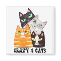 Cat Lover Fridge Magnet