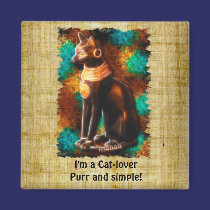 "CAT LOVER" Fun Egyptian Bastet Cat Magnet magnets