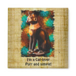 "CAT LOVER" Fun Egyptian Bastet Cat Magnet