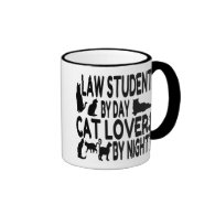 Cat Lover Law Student Coffee Mugs