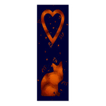 cat lovers bookmark business cards