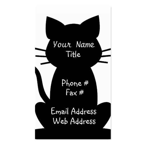 Cat Lovers business Card (front side)