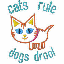 Cat Lover's Funny Design embroidered shirts