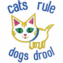 Cat Lover's Funny Design embroidered shirts
