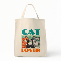 Cat Lover's Kitty Feline Tote Bag