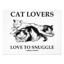 Cat Lovers Love To Snuggle Custom Invitation