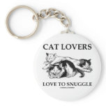 Cat Lovers Love To Snuggle Keychains